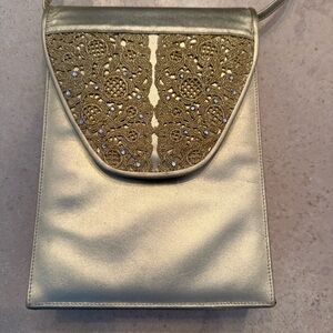 Stuart Weitzman Gold Crossbody Bag